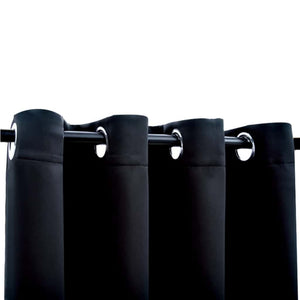 vidaXL Black Blackout Curtain with Metal Eyelets 290 x 245 cm