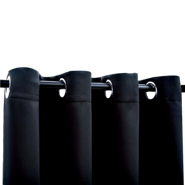 vidaXL Black Blackout Curtain with Metal Eyelets 290 x 245 cm