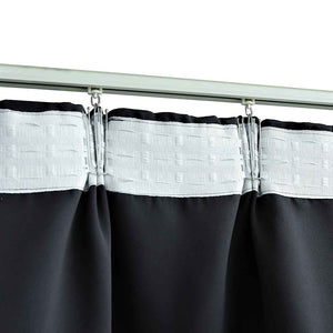 vidaXL Blackout Curtains with Hooks 2 pcs. Black 140x245cm