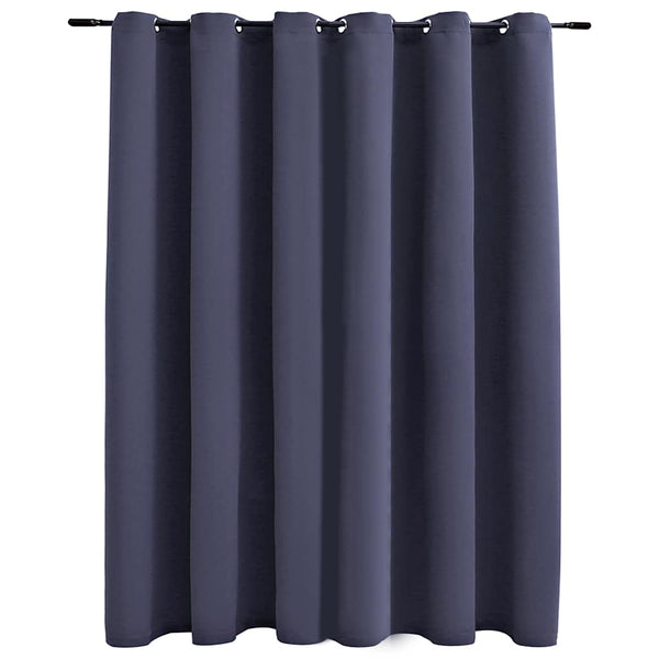 vidaXL Blackout Curtain with Metal Eyelets Anthracite 290 x 245 cm