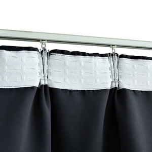 vidaXL Blackout Curtains with Hooks 2 pcs. Anthracite 140x175cm