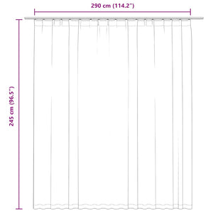 vidaXL Blackout Curtain with Hooks Anthracite 290 x 245 cm