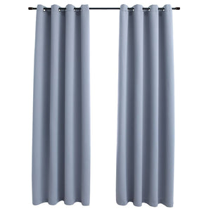 vidaXL Blackout Curtains with Eyelets 2 pcs. Grey 140x225cm
