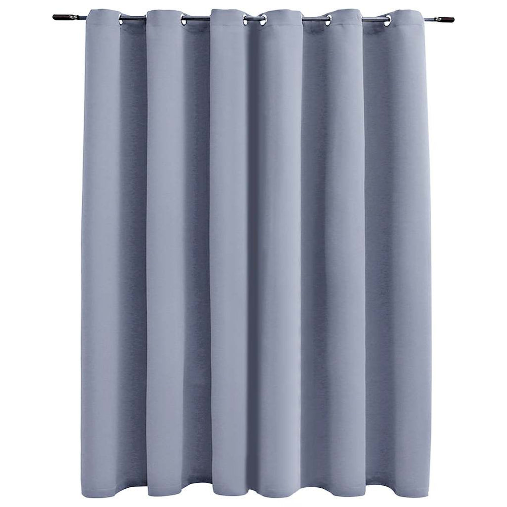vidaXL Blackout Curtain with Metal Eyelets Grey 290 x 245 cm