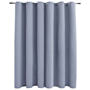 vidaXL Blackout Curtain with Metal Eyelets Grey 290 x 245 cm