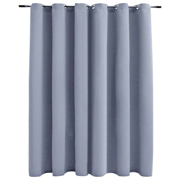vidaXL Blackout Curtain with Metal Eyelets Grey 290 x 245 cm
