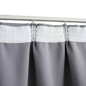 vidaXL Blackout Curtains with Hooks 2 pcs. Grey 140x225cm