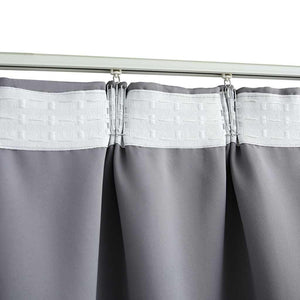 vidaXL Blackout Curtain with Hooks Grey 290 x 245 cm