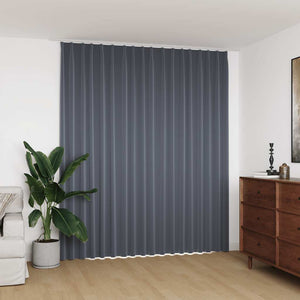 vidaXL Blackout Curtain with Hooks Grey 290 x 245 cm