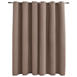 vidaXL Blackout Curtain with Metal Eyelets Taupe 290 x 245 cm