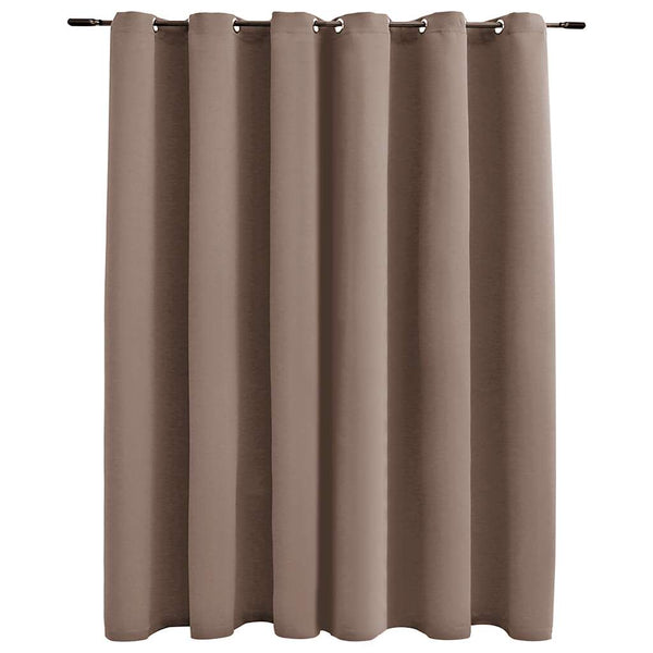 vidaXL Blackout Curtain with Metal Eyelets Taupe 290 x 245 cm