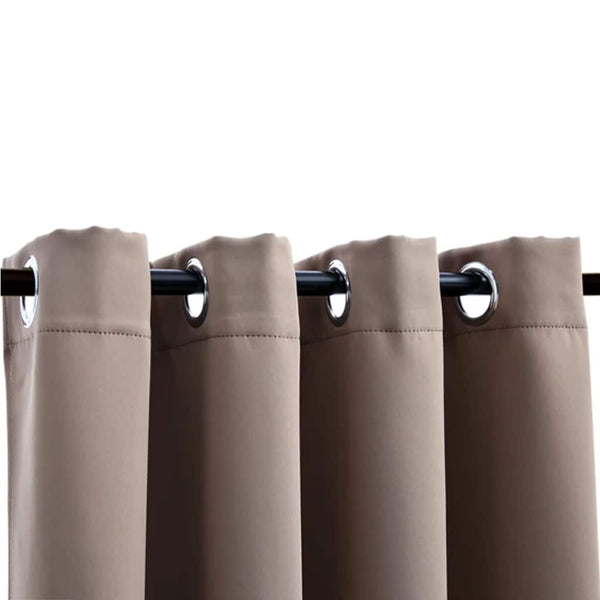 vidaXL Blackout Curtain with Metal Eyelets Taupe 290 x 245 cm