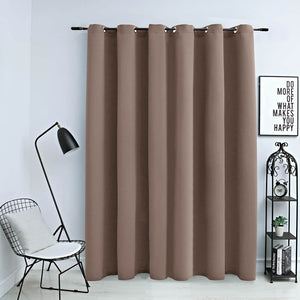 vidaXL Blackout Curtain with Metal Eyelets Taupe 290 x 245 cm