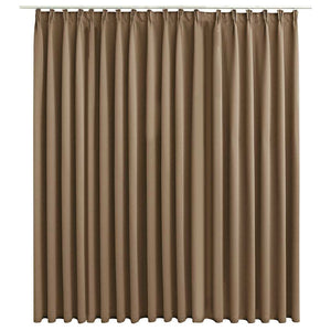 vidaXL Blackout Curtain with Hooks Taupe 290 x 245 cm