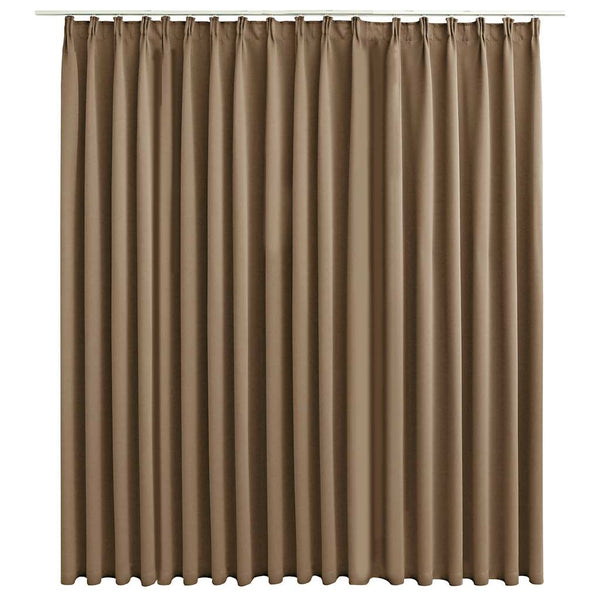 vidaXL Blackout Curtain with Hooks Taupe 290 x 245 cm