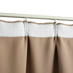 vidaXL Blackout Curtain with Hooks Taupe 290 x 245 cm