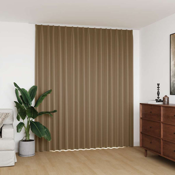 vidaXL Blackout Curtain with Hooks Taupe 290 x 245 cm