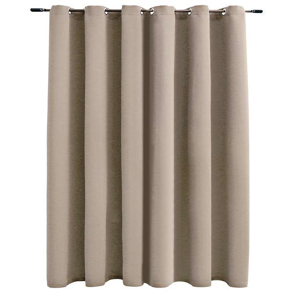 vidaXL Blackout Curtain with Metal Eyelets Beige 290 x 245 cm