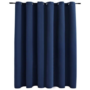 vidaXL Blackout Curtain with Metal Eyelets Blue 290 x 245 cm