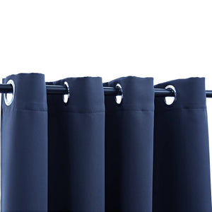 vidaXL Blackout Curtain with Metal Eyelets Blue 290 x 245 cm