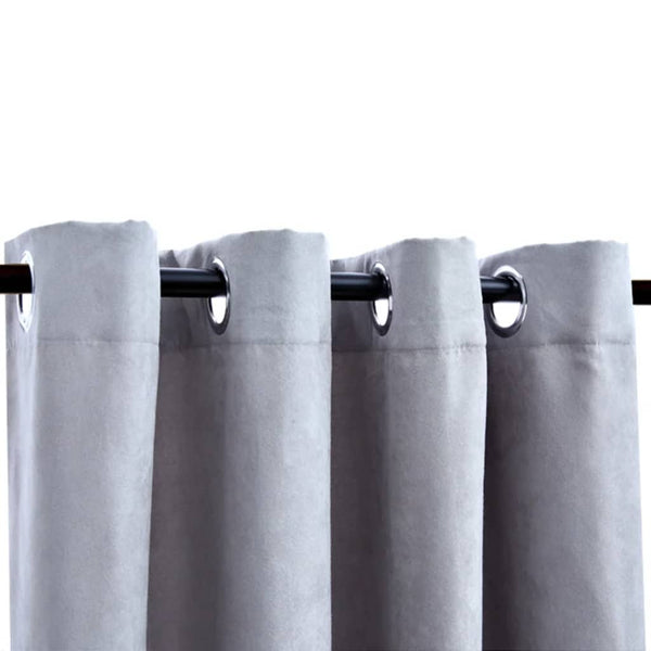 vidaXL Blackout Curtains with Eyelets 2 pcs. Grey 140x225 cm