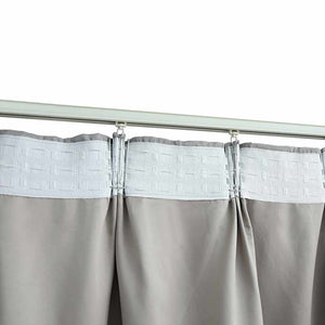 vidaXL Blackout Curtains with Hooks 2 pcs. Grey 140x245 cm