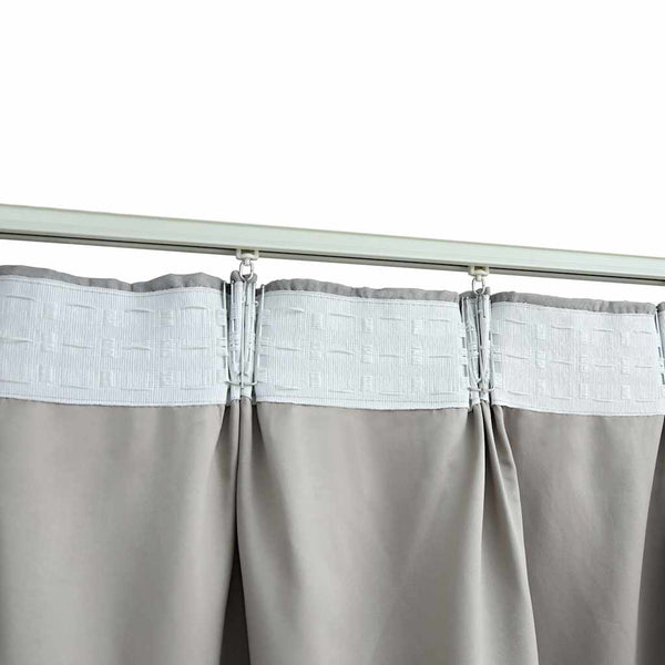 vidaXL Blackout Curtains with Hooks 2 pcs. Grey 140x245 cm