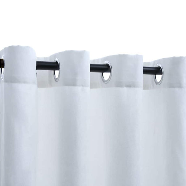 vidaXL Blackout Curtains with Metal Eyelets 2 pcs. Grey-White 140x225 cm