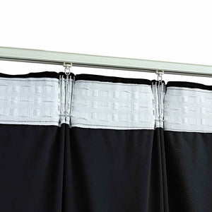 vidaXL Black Velvet Blackout Curtains with Hooks 2 pcs 140x225 cm