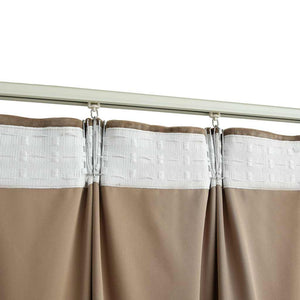 vidaXL Blackout Curtains with Hooks 2 pcs Velvet Beige 140x245 cm