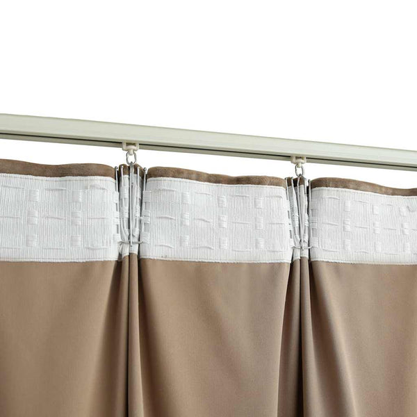 vidaXL Blackout Curtains with Hooks 2 pcs Velvet Beige 140x245 cm
