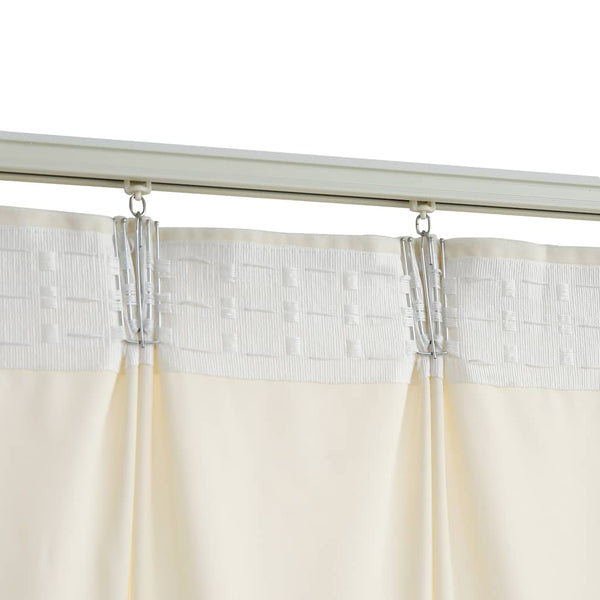 vidaXL Blackout Curtains with Hooks 2 pcs. Velvet Cream 140x245cm