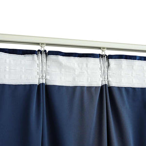 vidaXL Blackout Curtains Hooks 2 pcs. Velvet Dark Blue 140x175cm