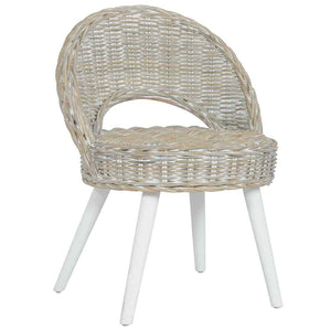 vidaXL Kubu Rattan Armchair White