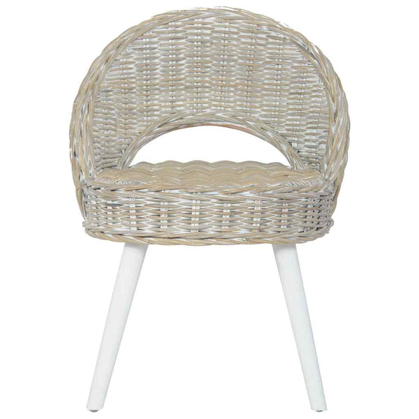 vidaXL Kubu Rattan Armchair White