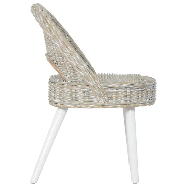 vidaXL Kubu Rattan Armchair White
