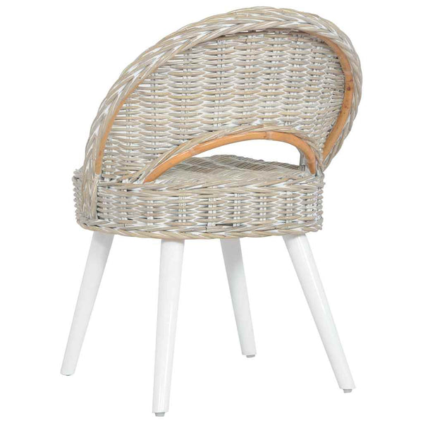vidaXL Kubu Rattan Armchair White