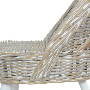vidaXL Kubu Rattan Armchair White