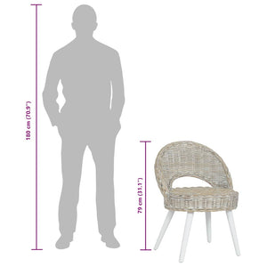 vidaXL Kubu Rattan Armchair White