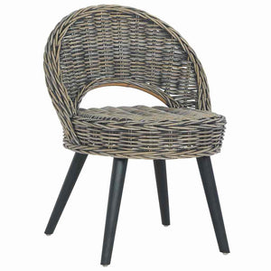 vidaXL Kubu Rattan Armchair Black