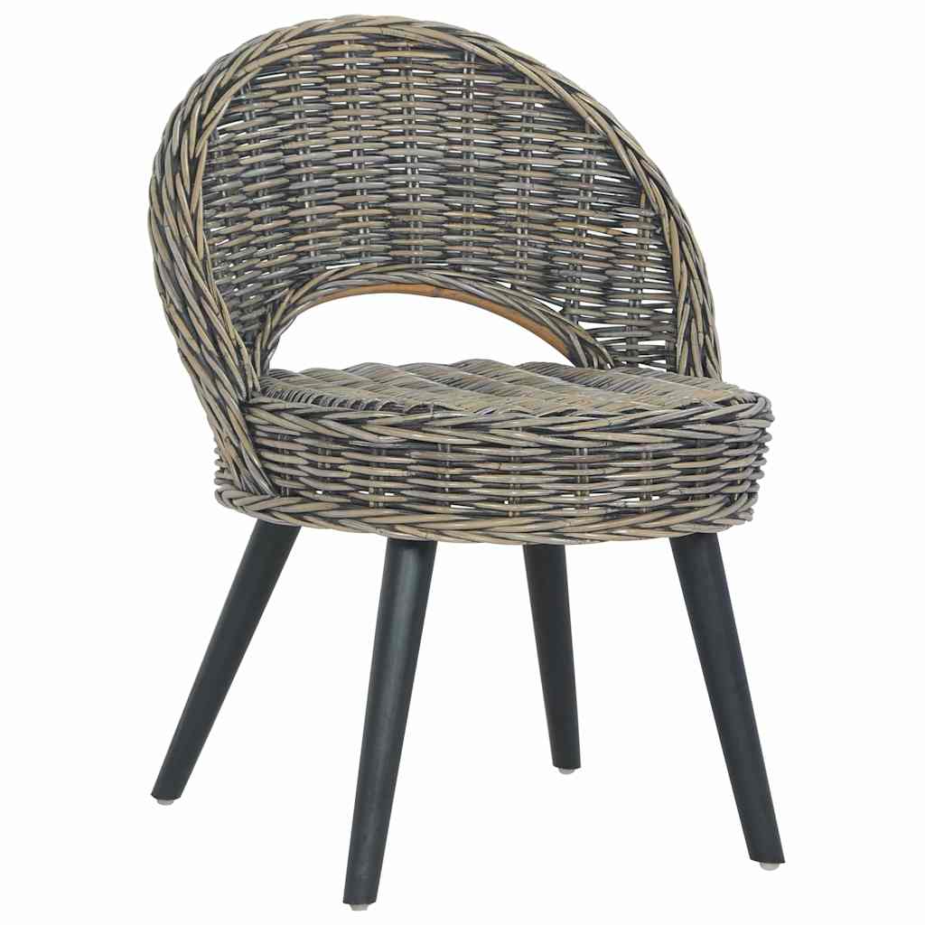 vidaXL Kubu Rattan Armchair Black