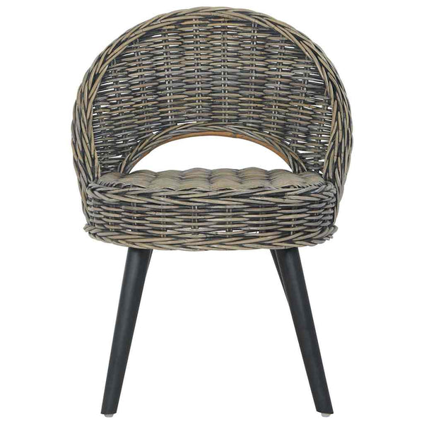 vidaXL Kubu Rattan Armchair Black