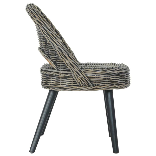 vidaXL Kubu Rattan Armchair Black