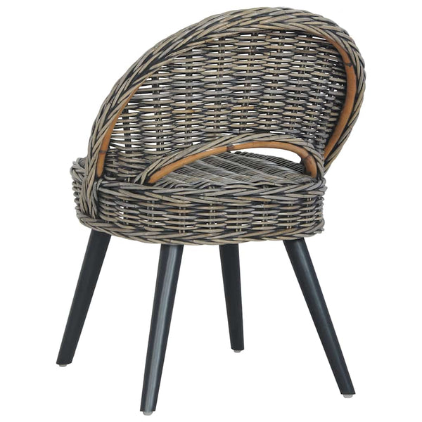 vidaXL Kubu Rattan Armchair Black