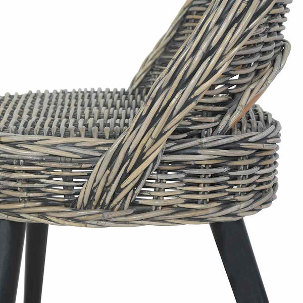 vidaXL Kubu Rattan Armchair Black