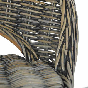vidaXL Kubu Rattan Armchair Black