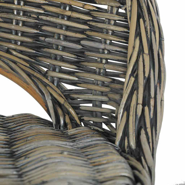 vidaXL Kubu Rattan Armchair Black