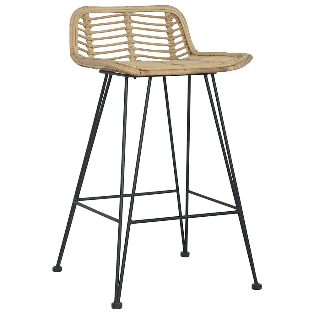 vidaXL Bar Stools 2 pcs Rattan Natural