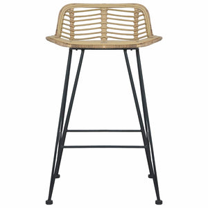 vidaXL Bar Stools 2 pcs Rattan Natural