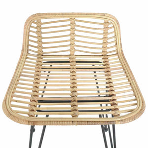 vidaXL Bar Stools 2 pcs Rattan Natural